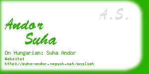 andor suha business card